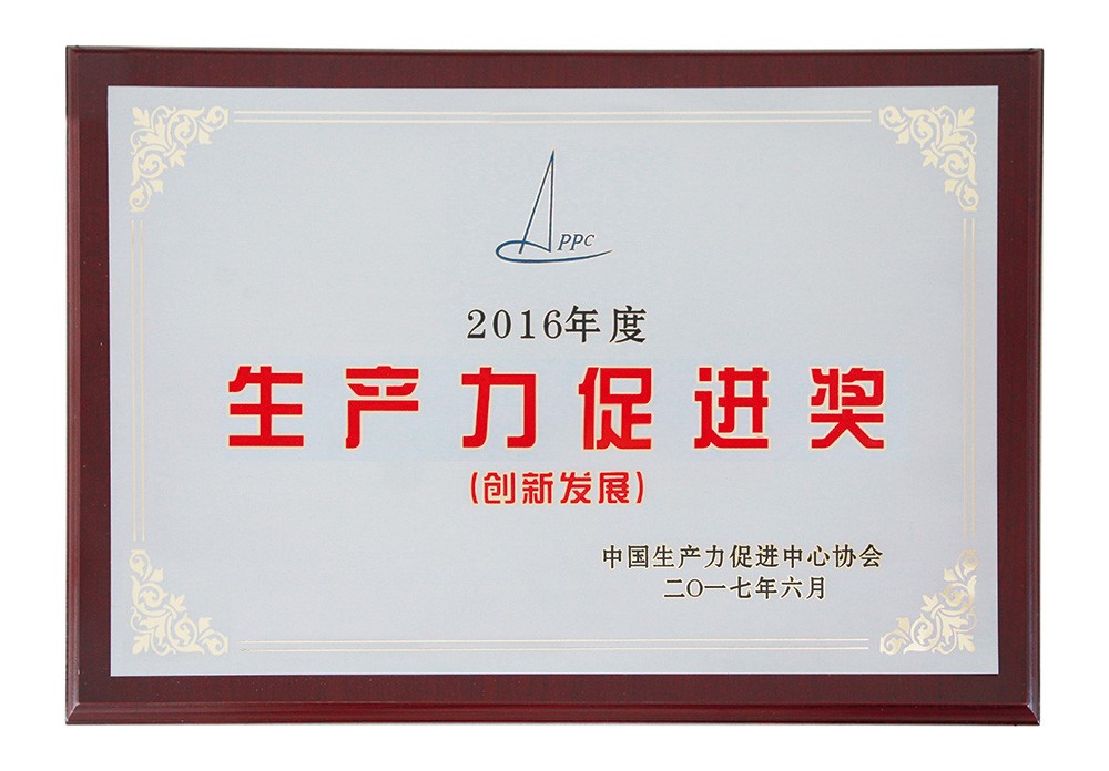 2017年获天下生产力增进立异生长奖